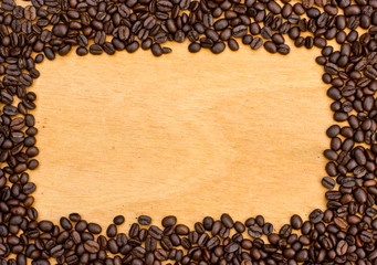 coffee on wood background