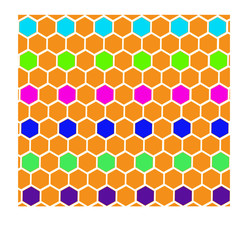 Retro geometric hexagon seamless pattern