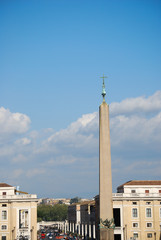 Peter's Square obelisk and colonnades in the Vatican City