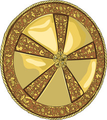 vector golden shield