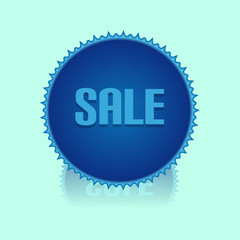 Ribbon Button With Sale Text