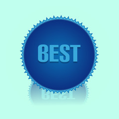 Ribbon Button With Best Text