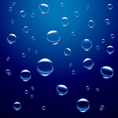 bubble water gas blue background