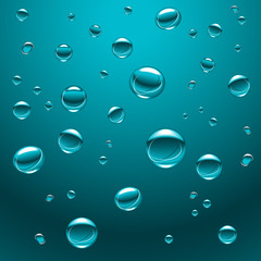 bubble gas water blue background