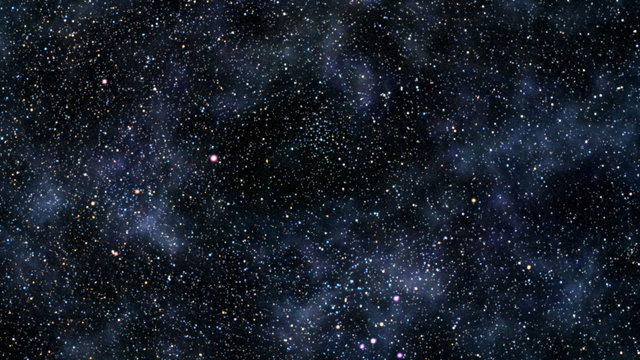 Star field fly through