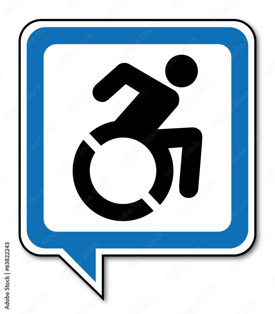 Canvas Prints Logo accessible personne handicapée.