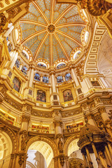 Basilica Dome Stained Glass Cathedral Andalusia Granada Spain