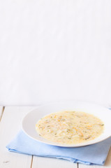 rice soup with salmon