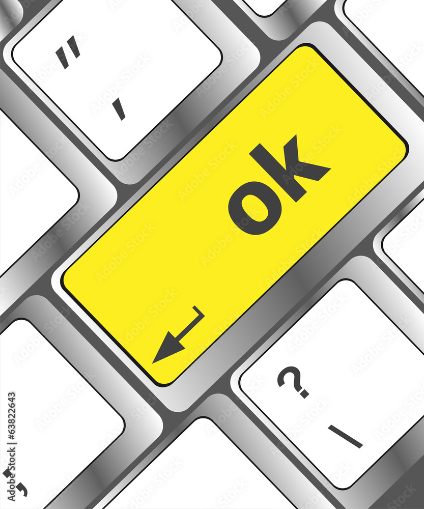 Poster ok button on the keyboard key
