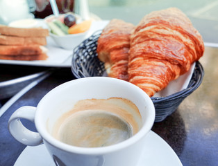 coffee and croissants
