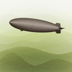 Naklejka na ściany i meble background with an airship