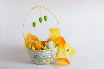 Easter Basket on a white background