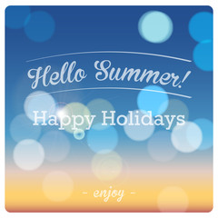 Fototapeta premium summer holidays, blurred background of a warm and sunny beach