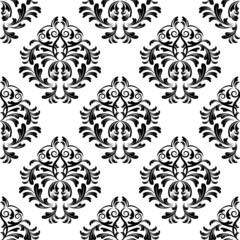 seamless wallpaper. damask pattern. flower background