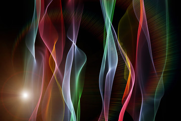 Naklejka premium futuristic wave background design with lights