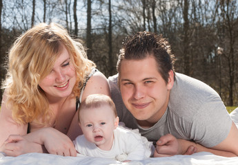 Portrait of a young family