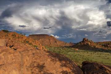 Thunderstorm over the hills of Damaraland