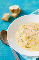 rice soup with salmon