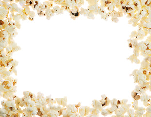 Frame made of popcorn - obrazy, fototapety, plakaty