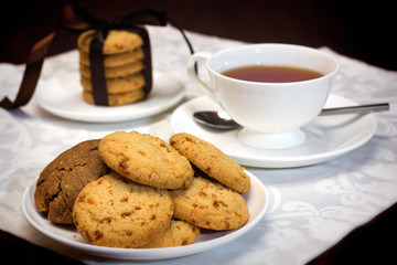 Tea time with cookies