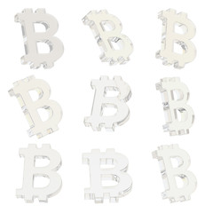 Obraz premium Bitcoin currency sign render