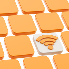 Wifi keyboard button composition
