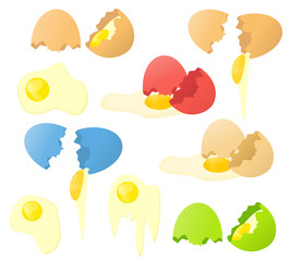 Broken easter egg vector