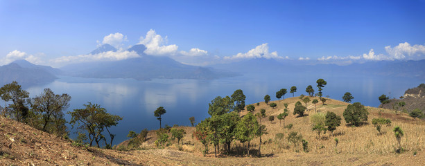 Pier on the Atitlan Lake in Guatemala at Sunrise