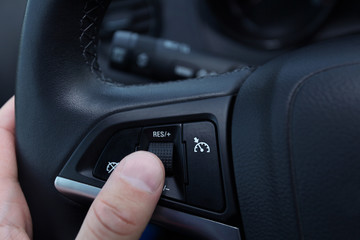 speed limitation on a steering wheel in modern car