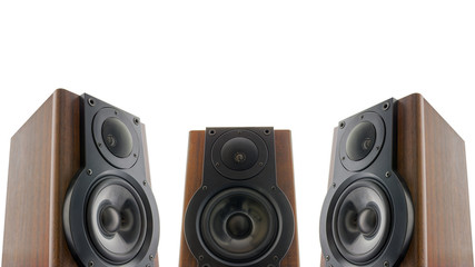 Three audio speakers