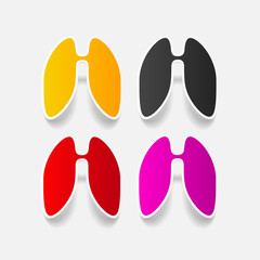 realistic design element: lung, medical