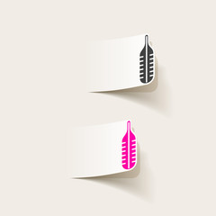 realistic design element: thermometer, medical