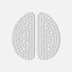 pills concept: brain