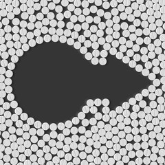 pills concept: arrow