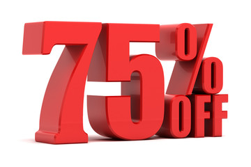 75 percent off promotion