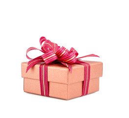 Gift box isolated white background