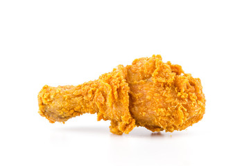 Fried chicken isolated white background