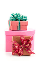 Gift box isolated white background