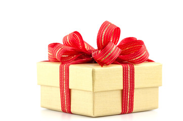 Gift box isolated white background