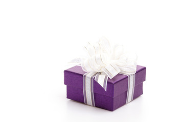 Gift box isolated white background