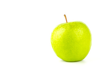 Green apple isolated white background