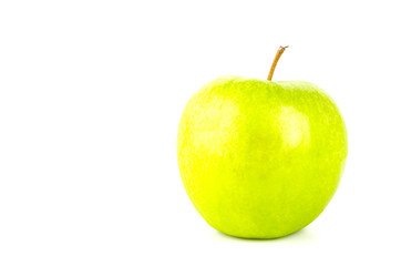 Green apple isolated white background