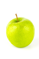Green apple isolated white background