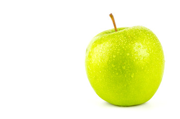 Green apple isolated white background