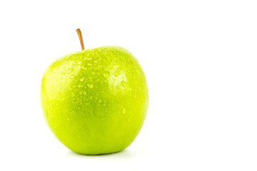 Green apple isolated white background