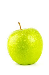 Green apple isolated white background