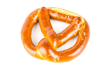 Pretzel isolated white background