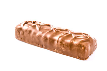 Chocolate bar isolated white background