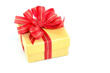 Gift box isolated white background