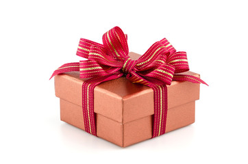 Gift box isolated white background